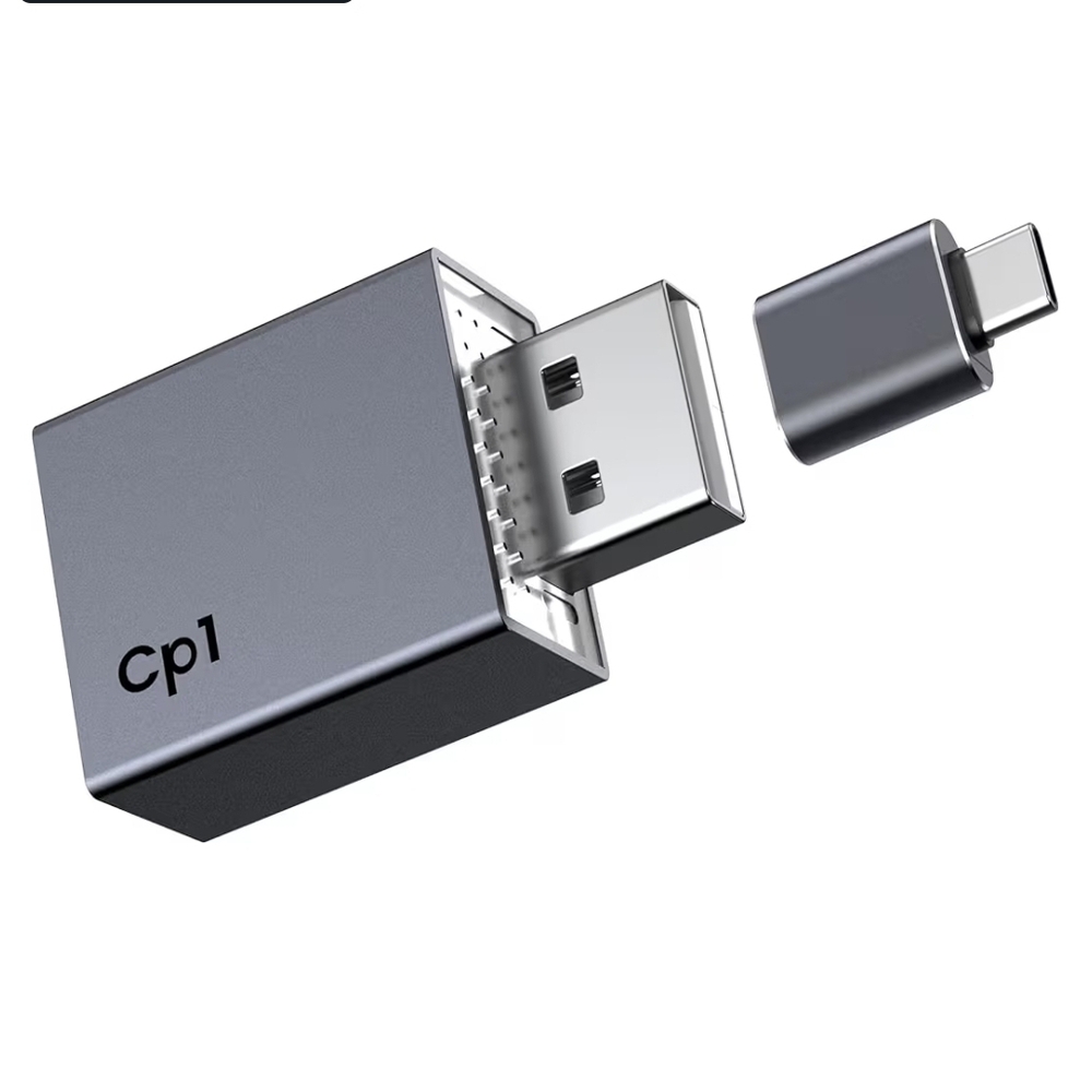 Gray USB to USB-C Adapter